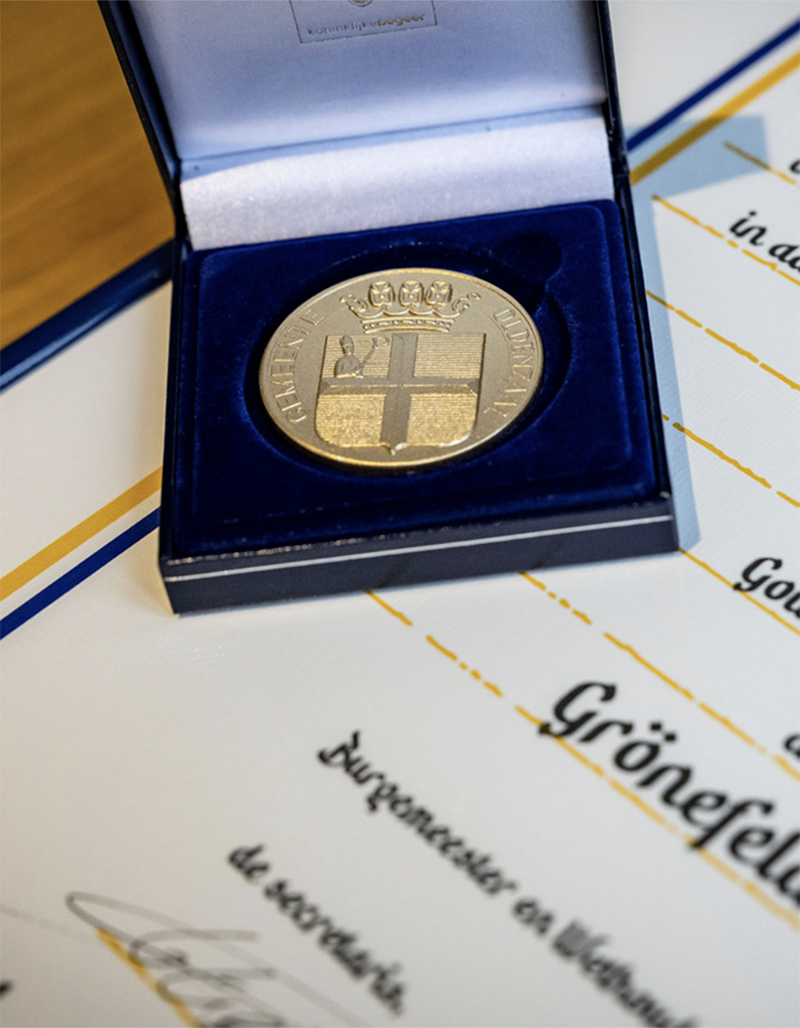 Gold medal of honour for Grönefeld