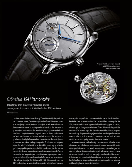 Relojería Grönefeld 1941 Remontoire